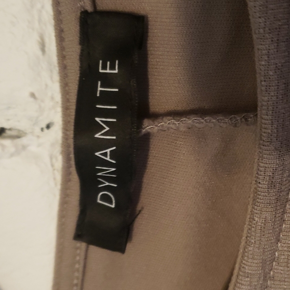 Dynamite long sleeved bodycon short dress with rouching size M sheer & lined - Picture 2 of 7